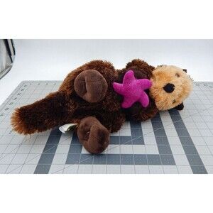 Wild Republic Sea Otter with Purple Starfish 15 Inch Plush Stuffed Animal Toy